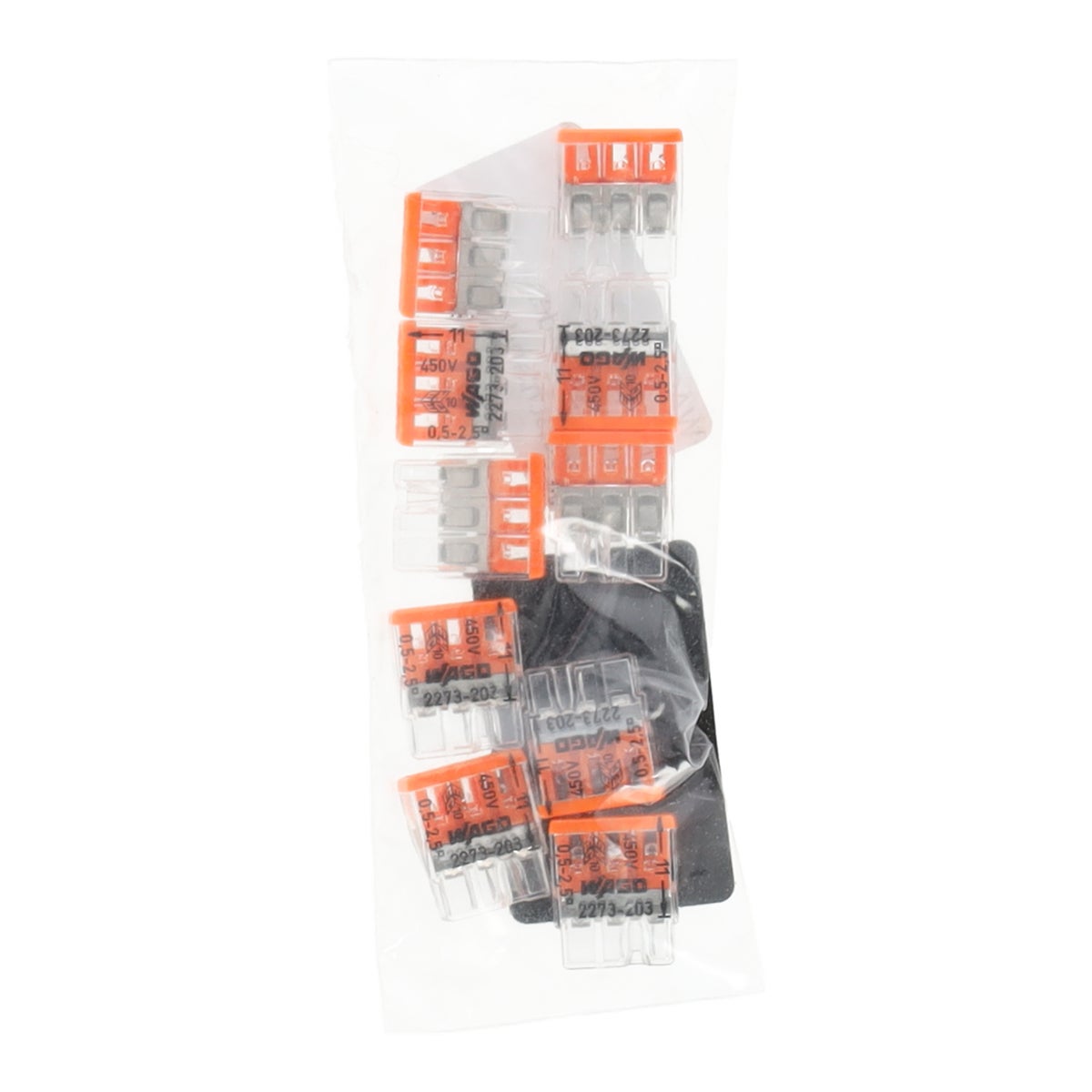 Steekklem 3 x 0,5-2,5 mm 10 stuks Wago Steekklem 3 x 0,5-2,5 mm 10 stuks Wago
