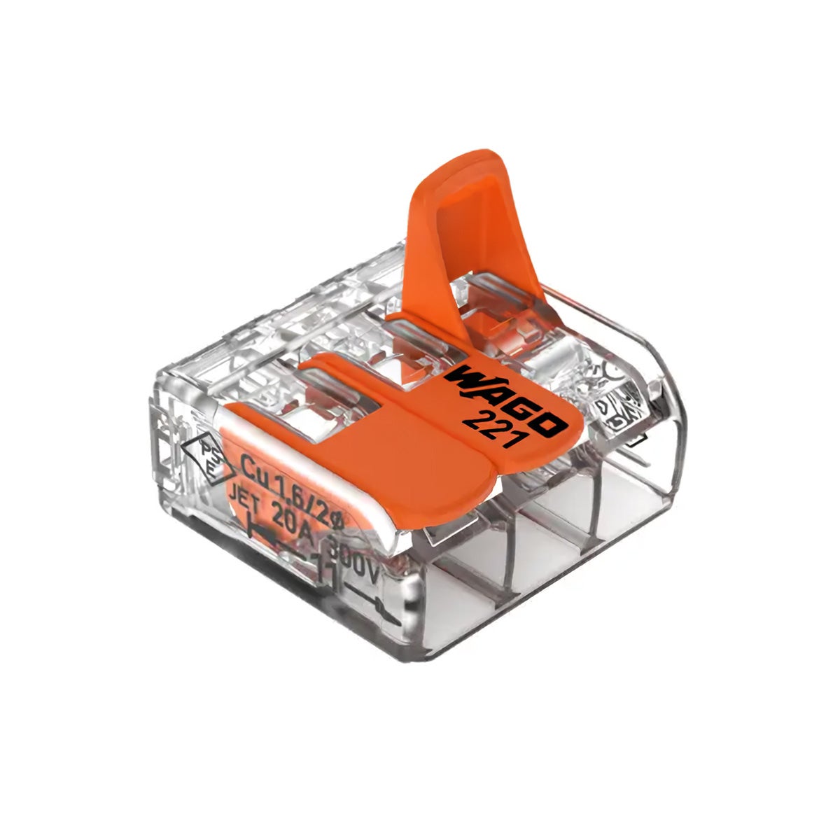 Steekklem hendel 3 x 0,2-4 mm 10 stuks Wago Steekklem hendel 3 x 0,2-4 mm 10 stuks Wago