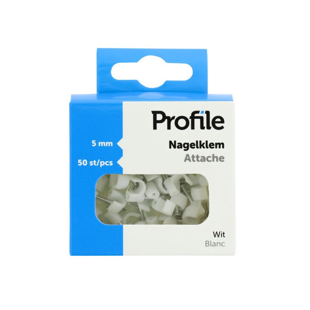 Kabelclip rond 5 mm 50 stuks Kabelclip rond 5 mm 50 stuks