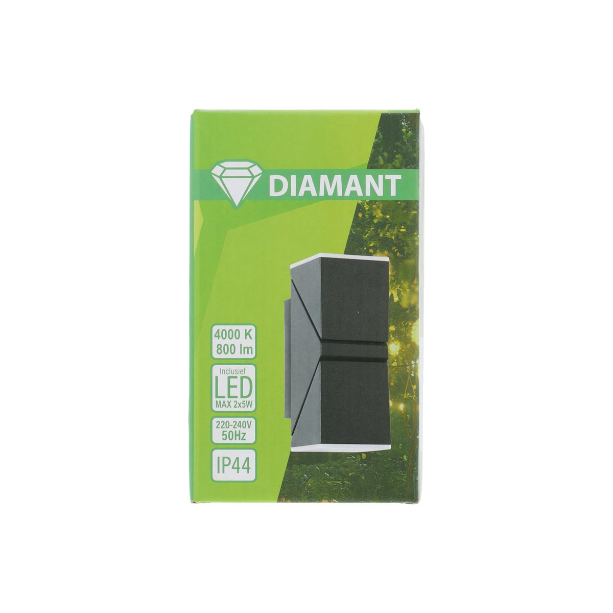 Lamp wand dubbel LED Parco Diamant Lamp wand dubbel LED Parco Diamant