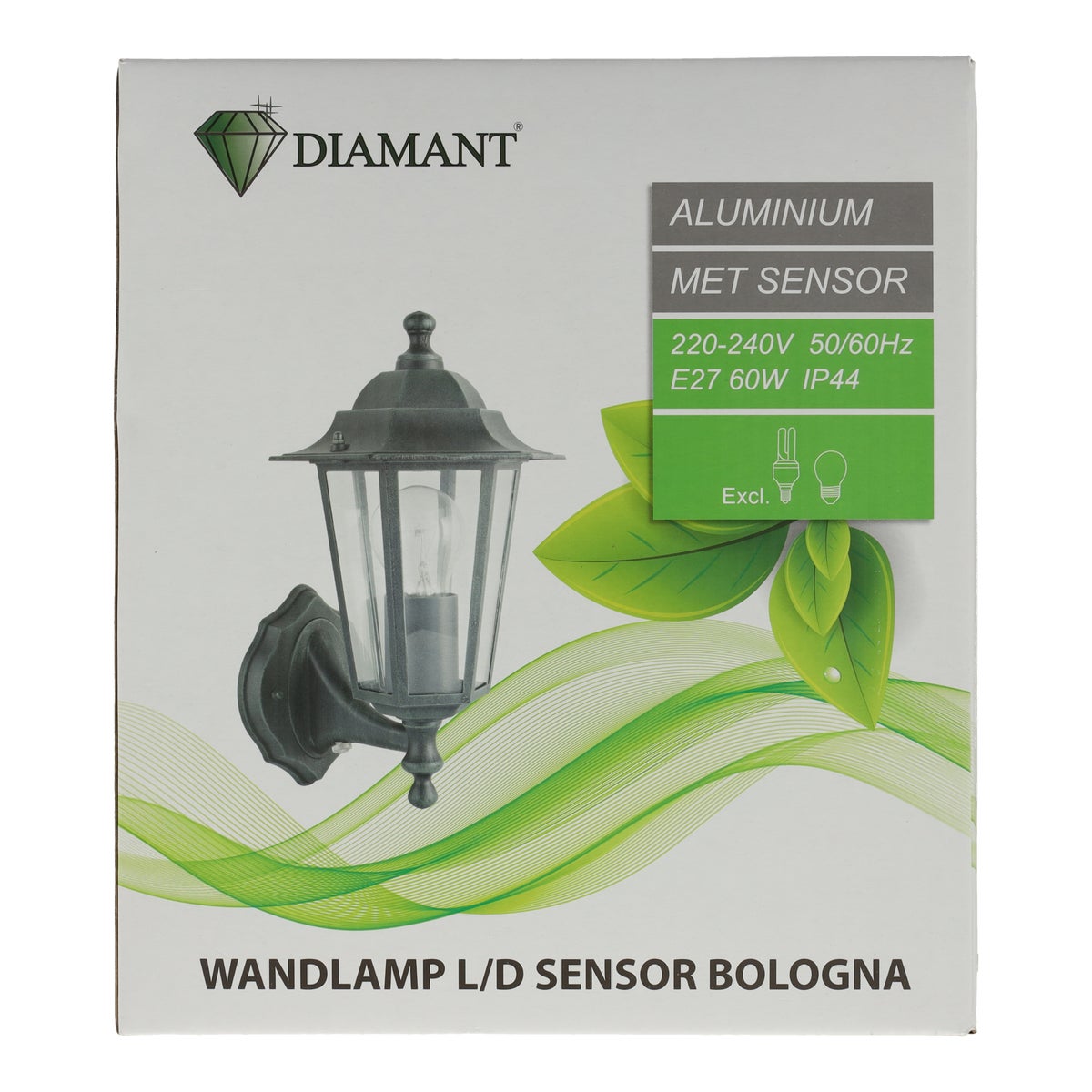 Wandlamp Bologna licht/donker sensor Diamant Wandlamp Bologna licht/donker sensor Diamant