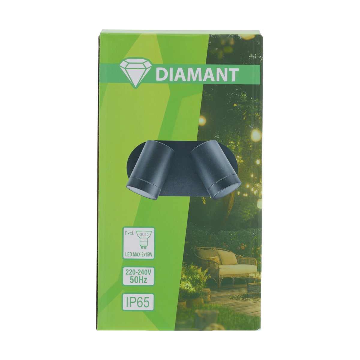 Wandlamp dubbel Talzano Diamant Wandlamp dubbel Talzano Diamant