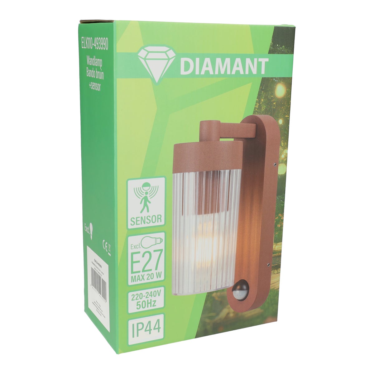 Wandlamp Bando bruin met sensor Wandlamp Bando bruin met sensor