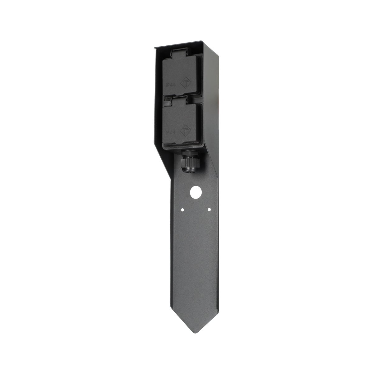 Stopcontact met pin dubbel zwart NL Stopcontact met pin dubbel zwart NL