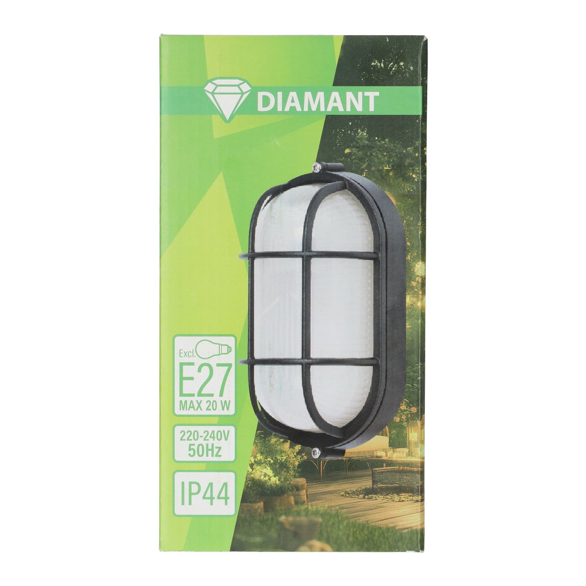 Lamp aluminium ovaal zwart Diamant Lamp aluminium ovaal zwart Diamant