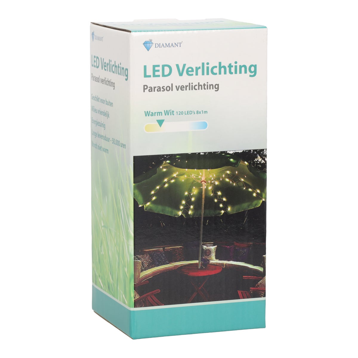 Parasol verlichting 120LED warm/wit Parasol verlichting 120LED warm/wit