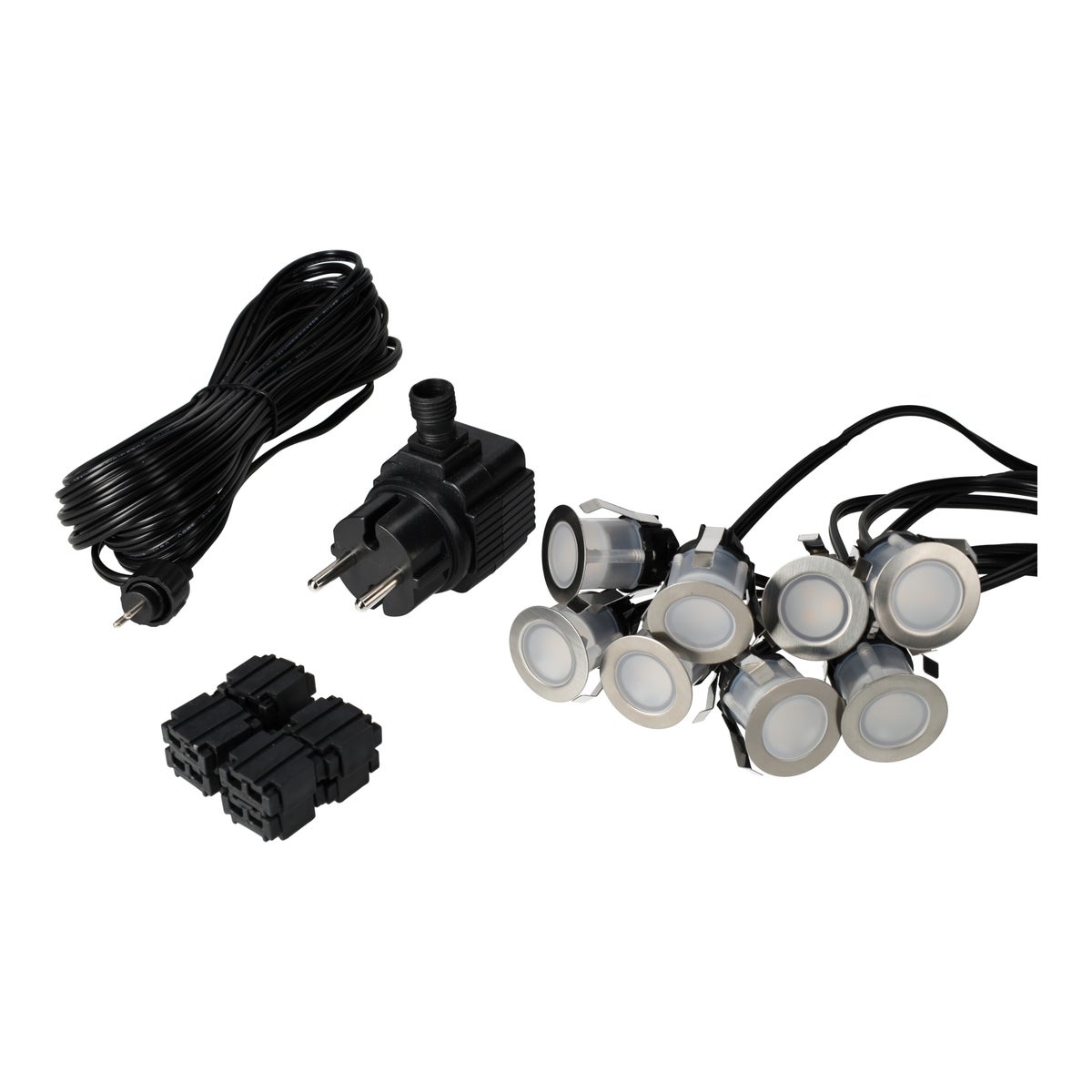Lamp inbouw startset LED 8 stuks 12V Diamant Lamp inbouw startset LED 8 stuks 12V Diamant