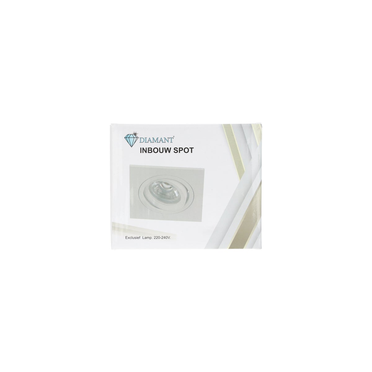 Lamp inbouw spot GU10 vierkant wit Lamp inbouw spot GU10 vierkant wit