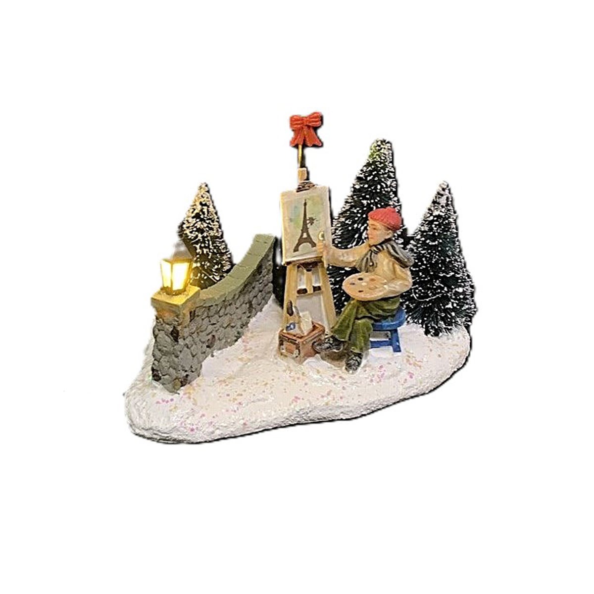 Kerstdorp schilder Parijs 11cm Kerstdorp schilder Parijs 11cm