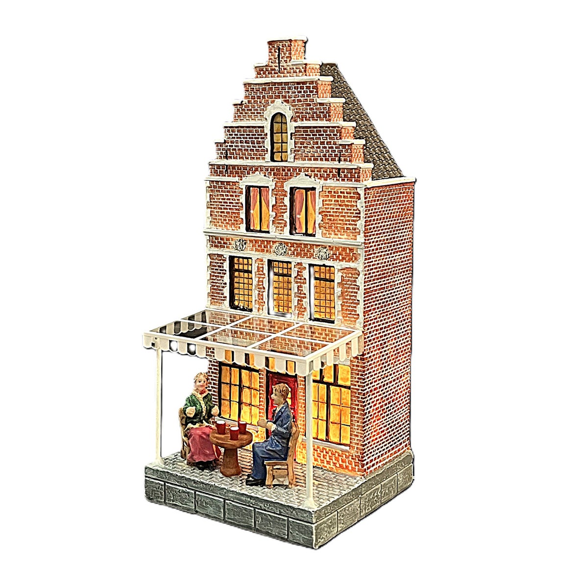 Kerstdorp huis pergola 9x9x21cm Kerstdorp huis pergola 9x9x21cm