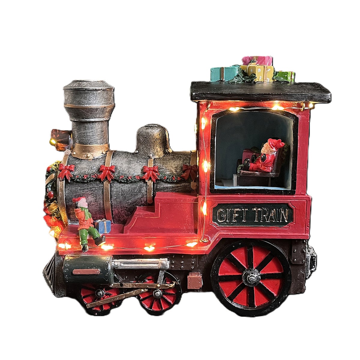 Kerstdorp pakjestrein 18x8x16cm Kerstdorp pakjestrein 18x8x16cm