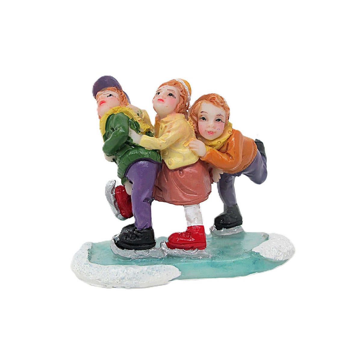 Kerstdorp schaatsende kinderen Kerstdorp schaatsende kinderen