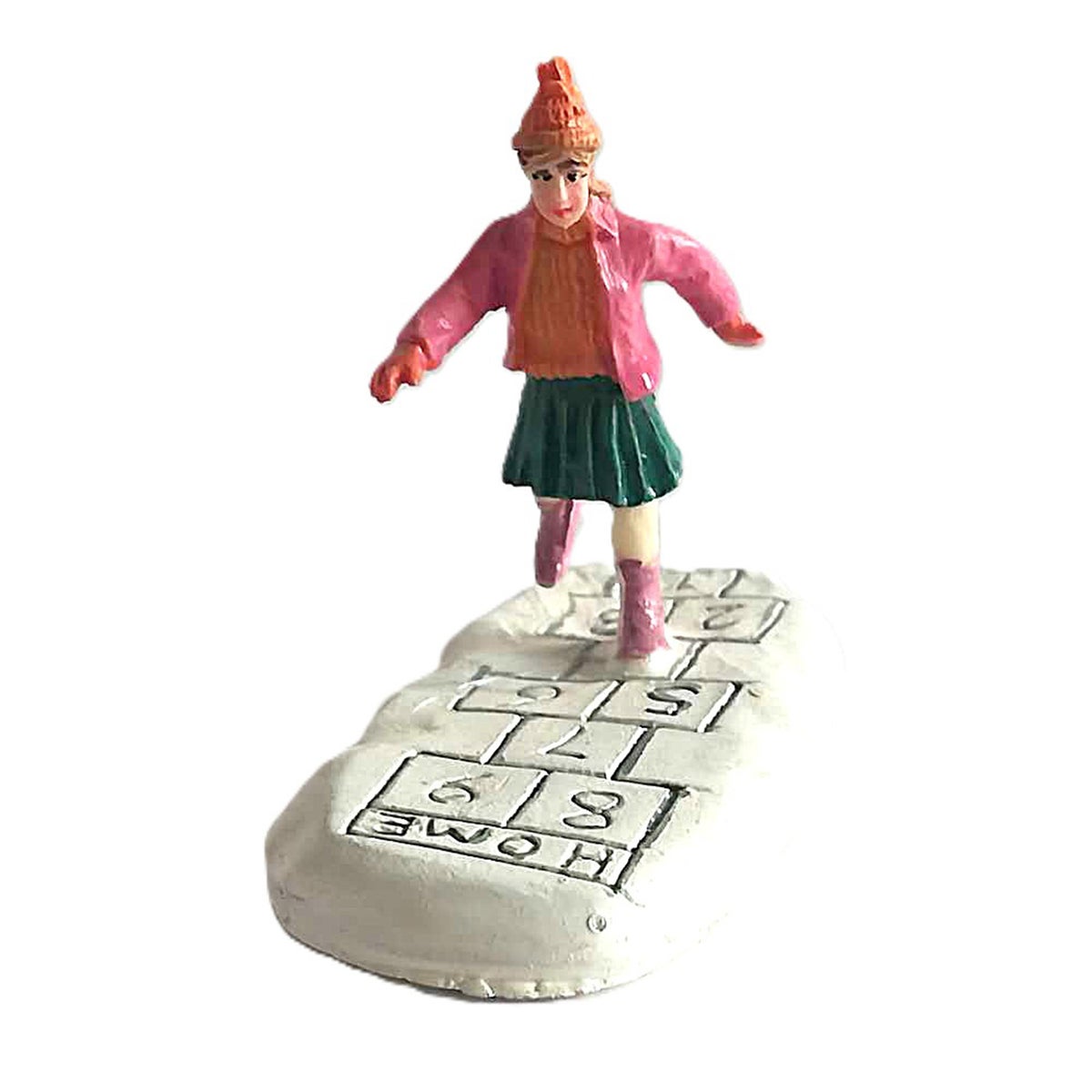 Kerstdorp hinkelend meisje 6 cm Kerstdorp hinkelend meisje 6 cm