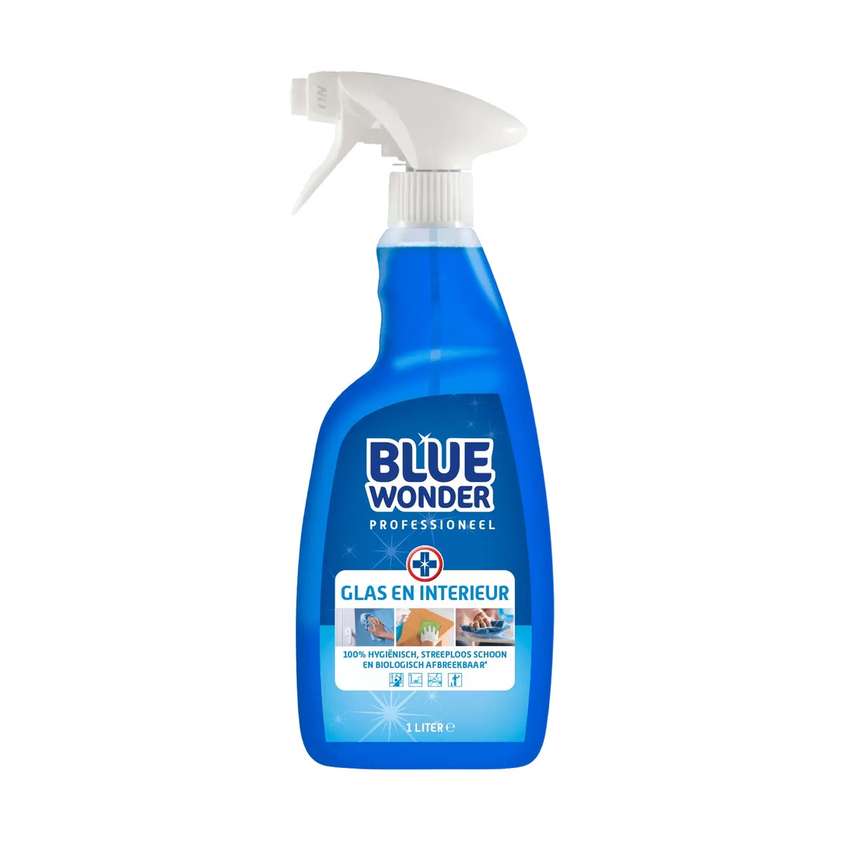 Blue Wonder Professioneel glas en Interieur-reiniger spray Blue Wonder Professioneel glas en Interieur-reiniger spray