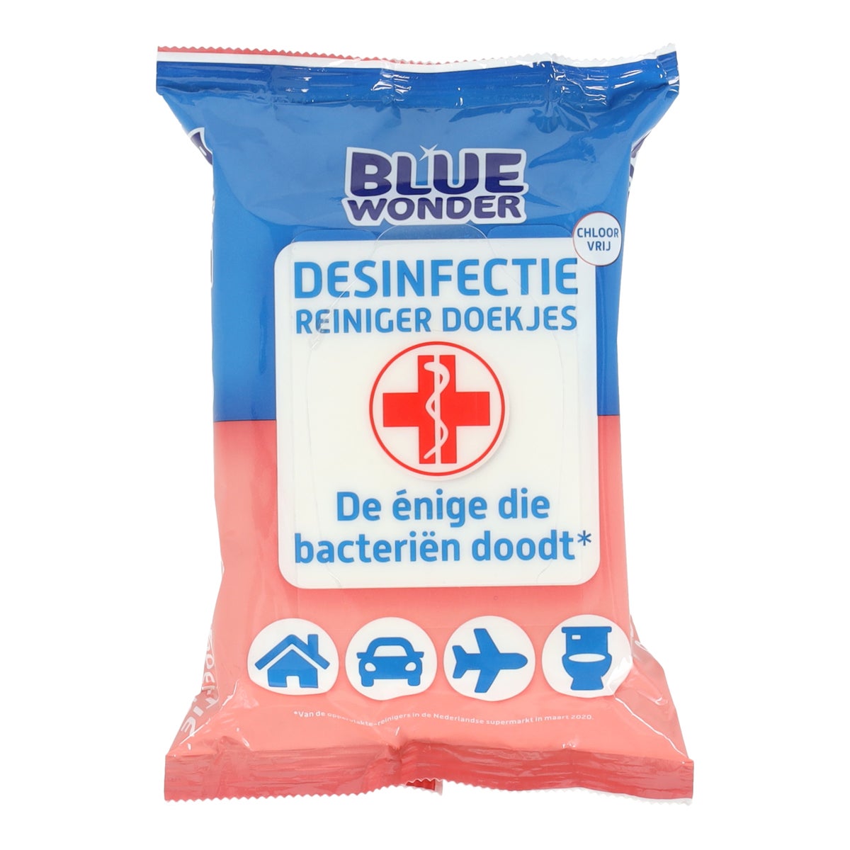 Blue Wonder desinfectie-reiniger doekjes 20st Blue Wonder desinfectie-reiniger doekjes 20st