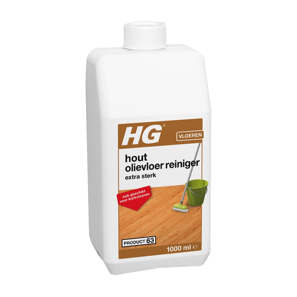 HG hout olievloerreiniger extra sterk (product 63) 1L HG hout olievloerreiniger extra sterk (product 63) 1L