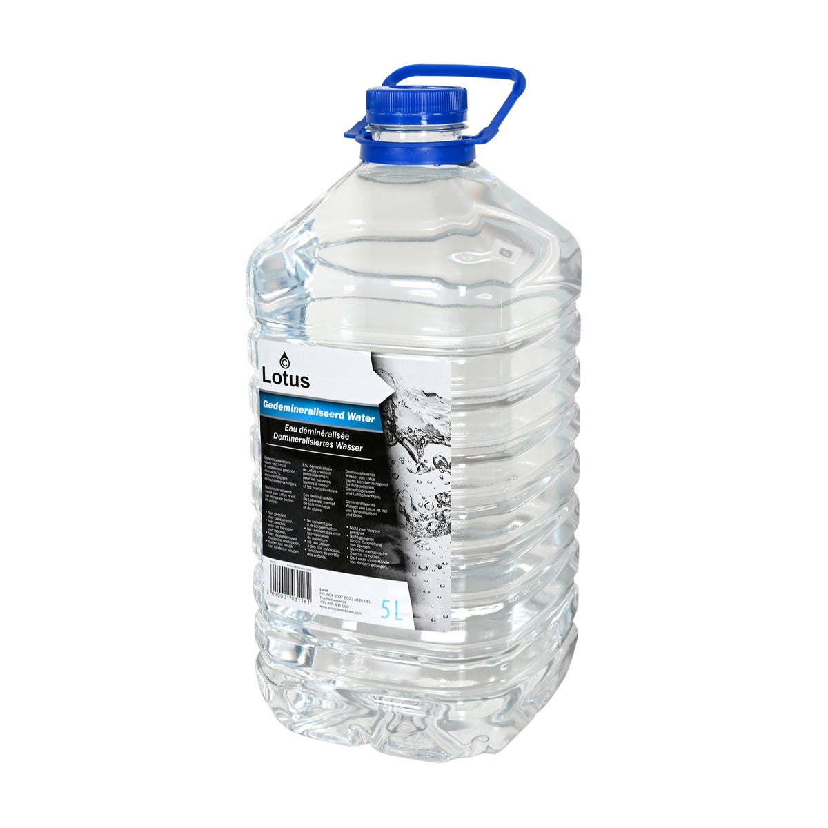 Water gedemineraliseerd 5L Water gedemineraliseerd 5L