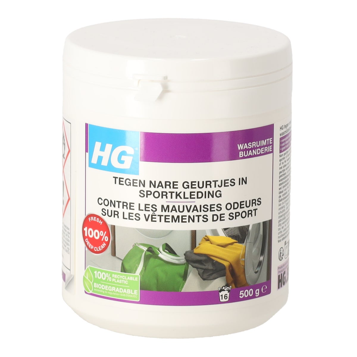 HG tegen nare geurtjes in sportkleding wasmiddeltoevoeging HG tegen nare geurtjes in sportkleding wasmiddeltoevoeging