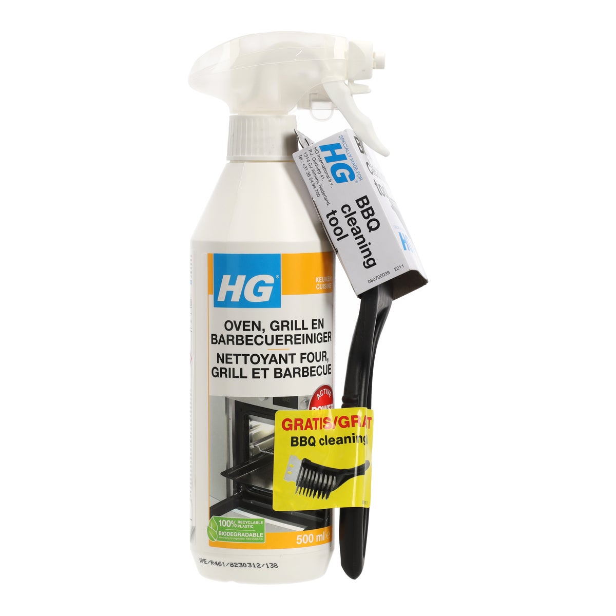 HG krimp barbecue reiniger + borstel HG krimp barbecue reiniger + borstel