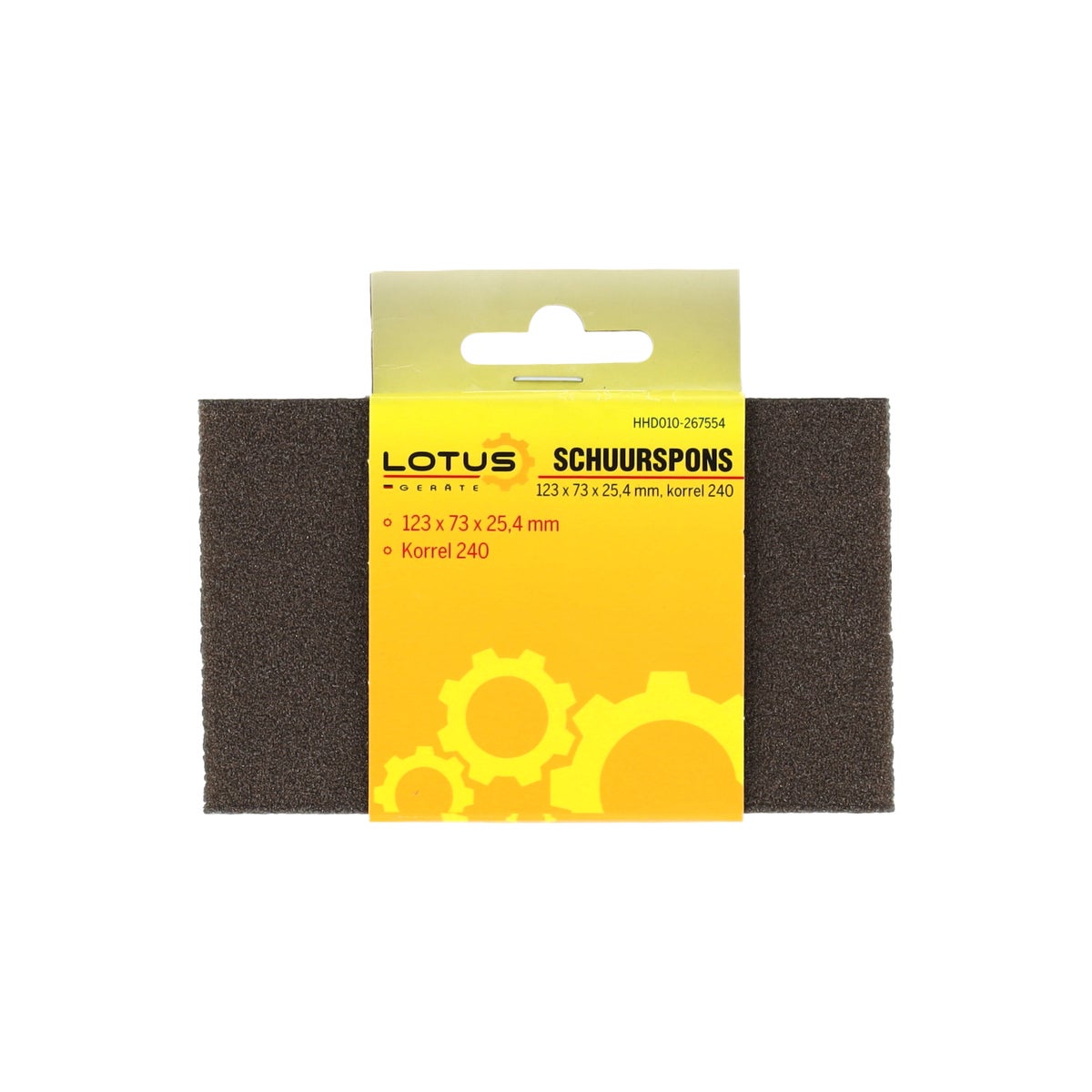 Schuurspons 123x73x25.4x240 Schuurspons 123x73x25.4x240