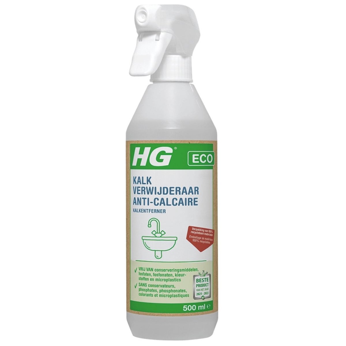 HG ECO kalkverwijderaar 0.5L NL/BE HG ECO kalkverwijderaar 0.5L NL/BE