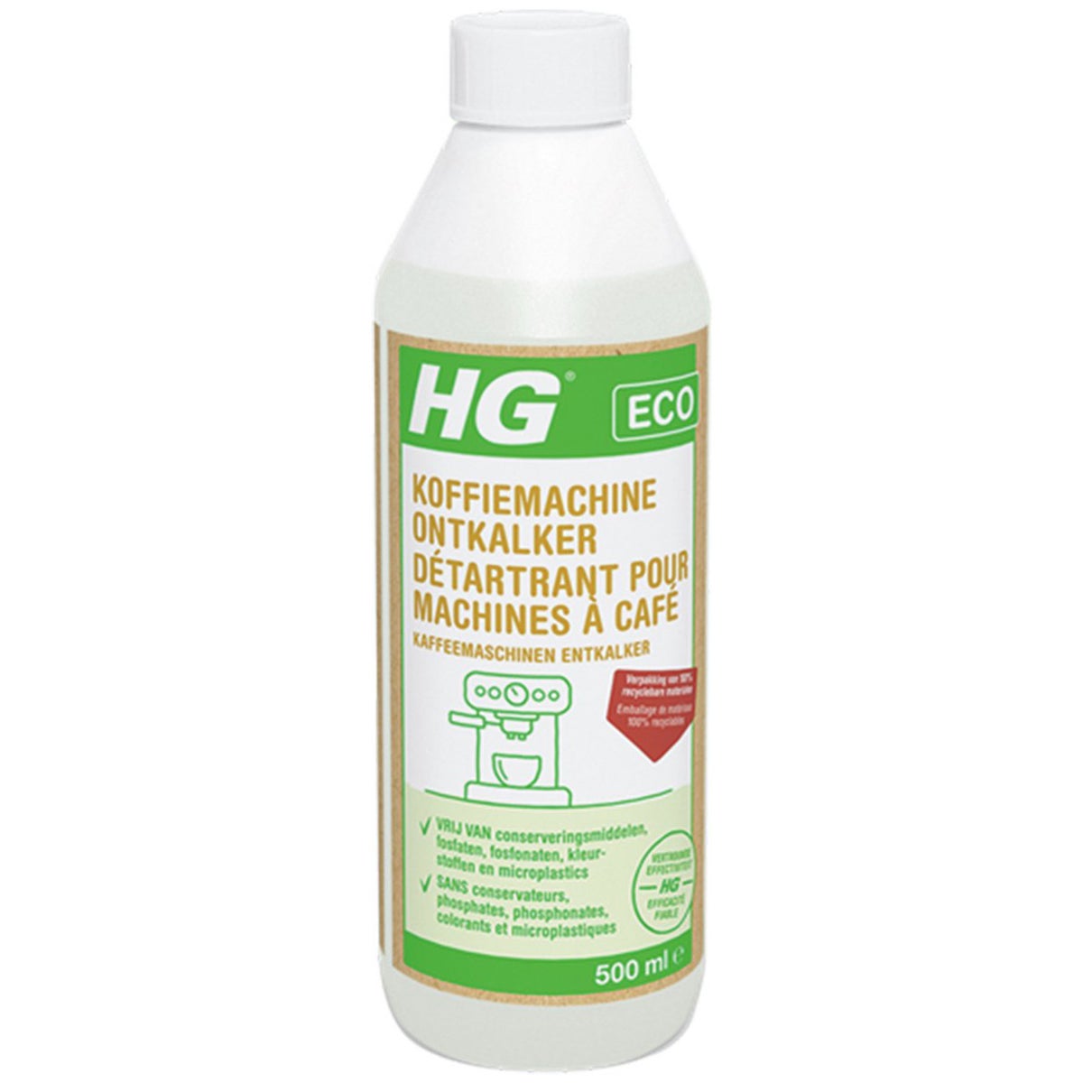 HG ECO koffiemachine ontkalker citroenzuur 0.5L NL/BE HG ECO koffiemachine ontkalker citroenzuur 0.5L NL/BE