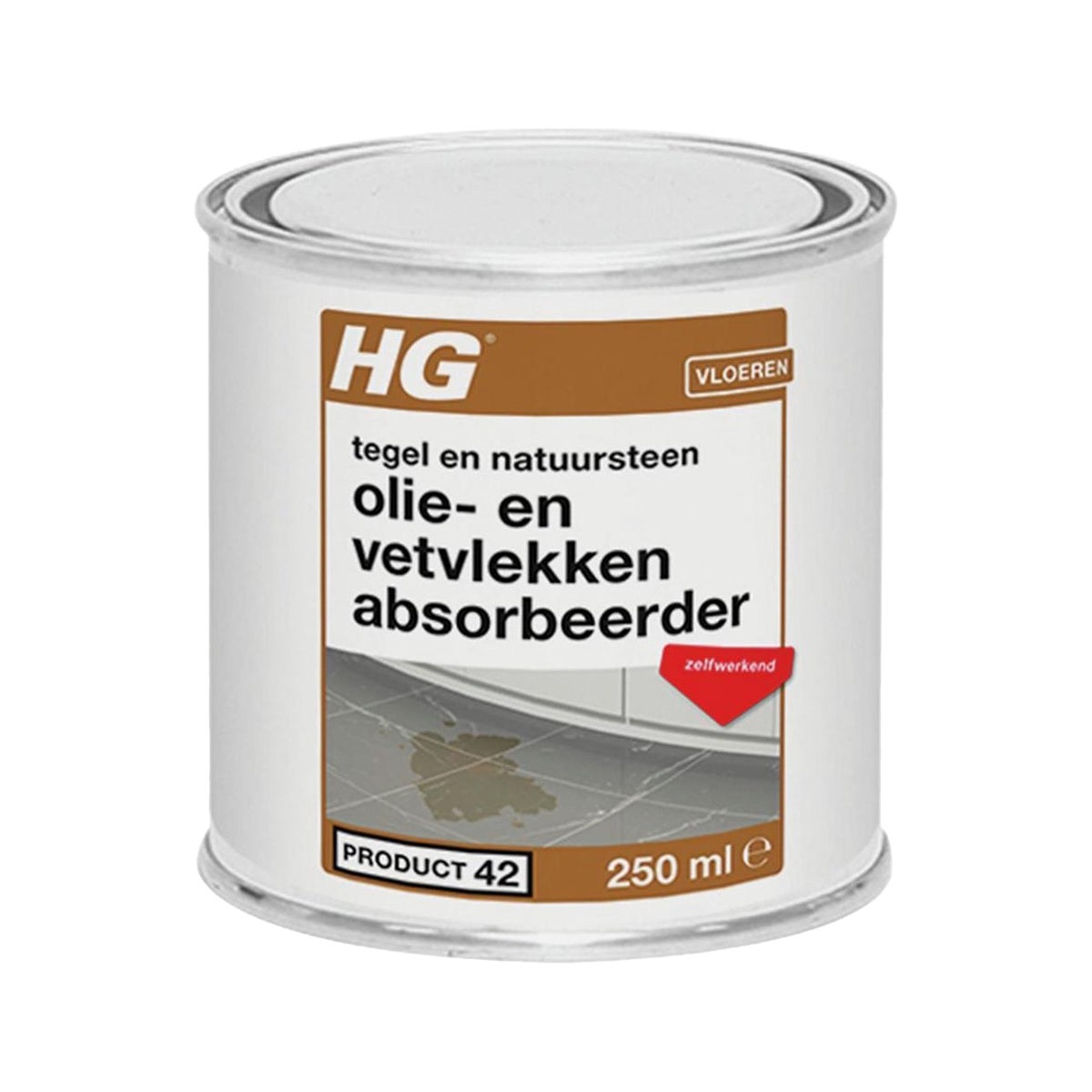 HG tegel- en natuursteen olie- en vetvlekken absorbeerder HG tegel- en natuursteen olie- en vetvlekken absorbeerder