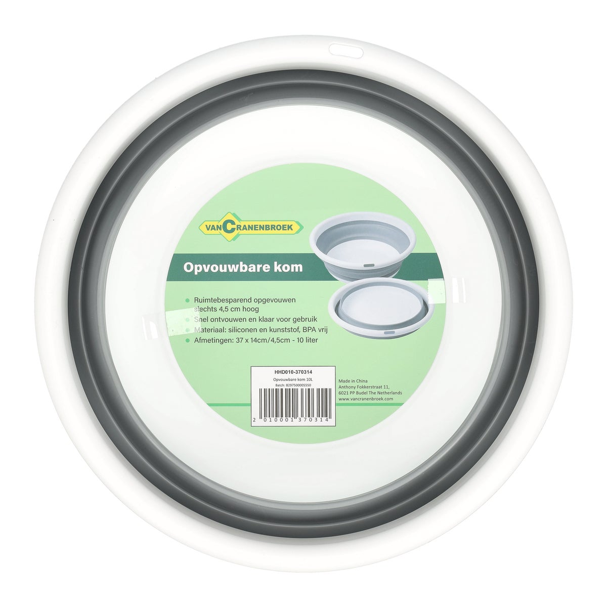 Opvouwbare kom 10L Opvouwbare kom 10L