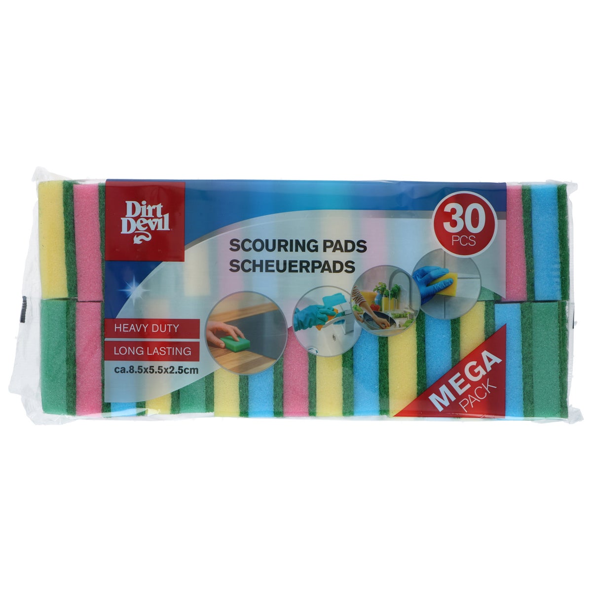 Schuurspons 8,5 x 5,5 x 2,5 cm 30 stuks Dirt Devil Schuurspons 8,5 x 5,5 x 2,5 cm 30 stuks Dirt Devil