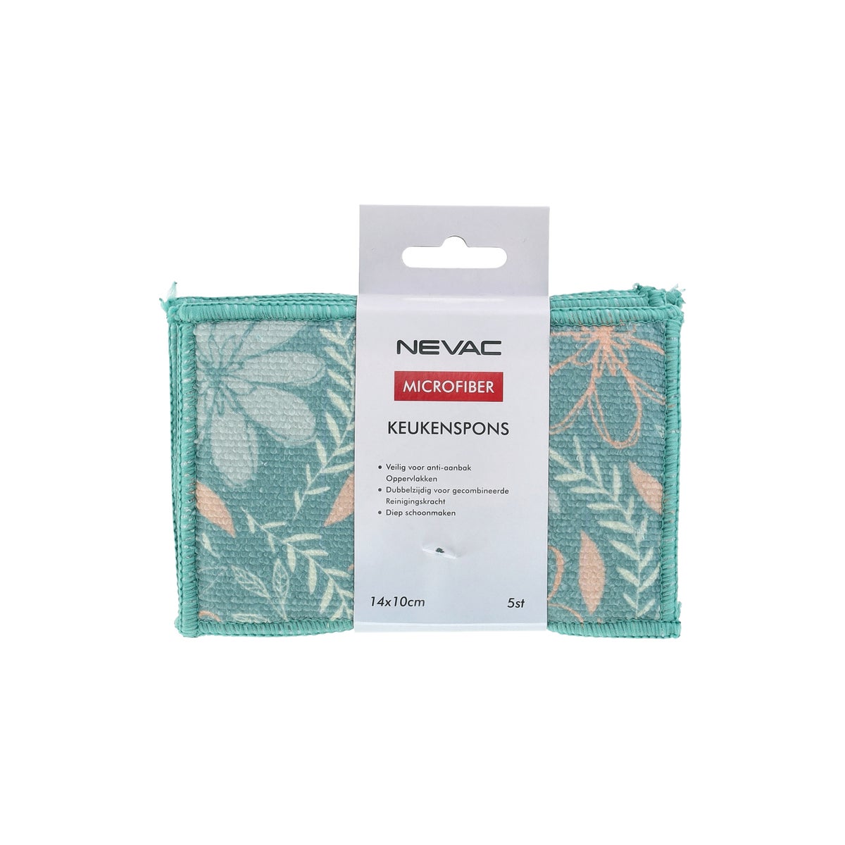 Keukenspons deco 14 x 10 cm 5 stuks Keukenspons deco 14 x 10 cm 5 stuks