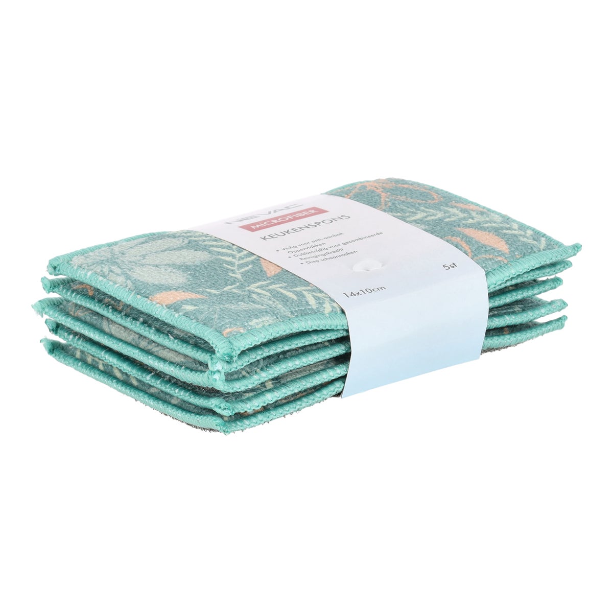 Keukenspons deco 14 x 10 cm 5 stuks Keukenspons deco 14 x 10 cm 5 stuks