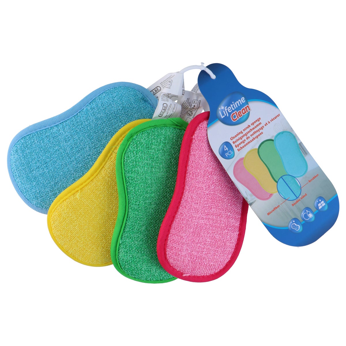 Schrobspons 16 x 9 cm 4 stuks Lifetime Schrobspons 16 x 9 cm 4 stuks Lifetime