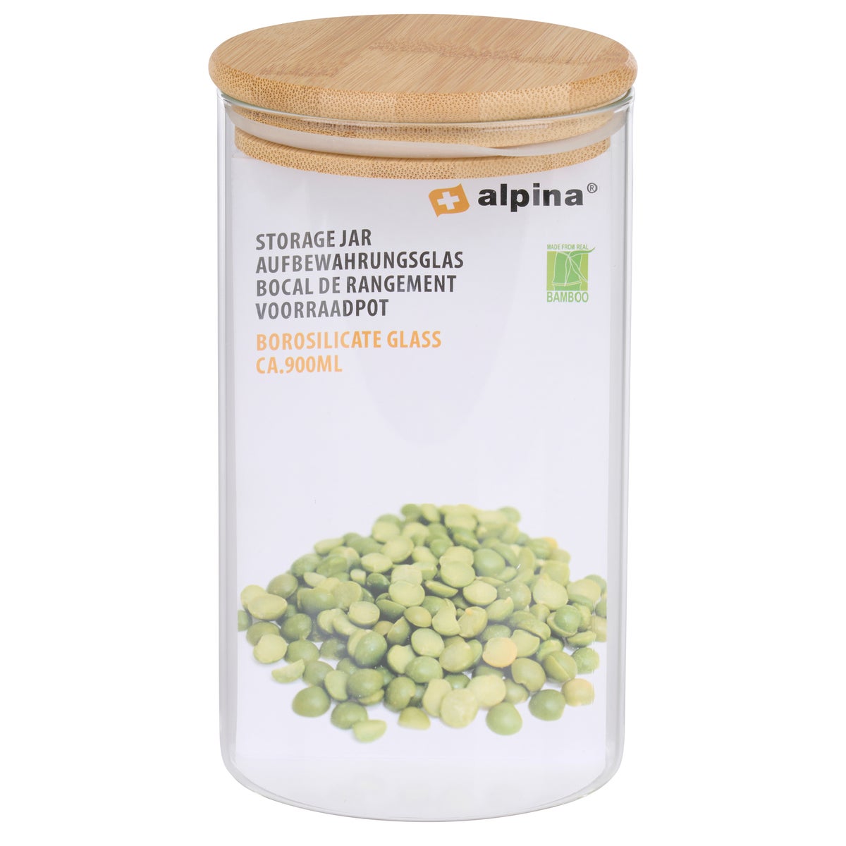 Voorraadpot glas 0,9L Alpina Voorraadpot glas 0,9L Alpina