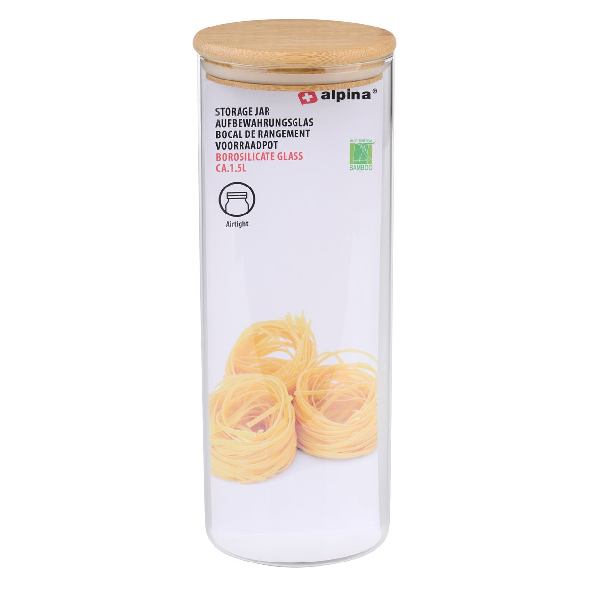 Voorraadpot glas 1,5L Alpina Voorraadpot glas 1,5L Alpina
