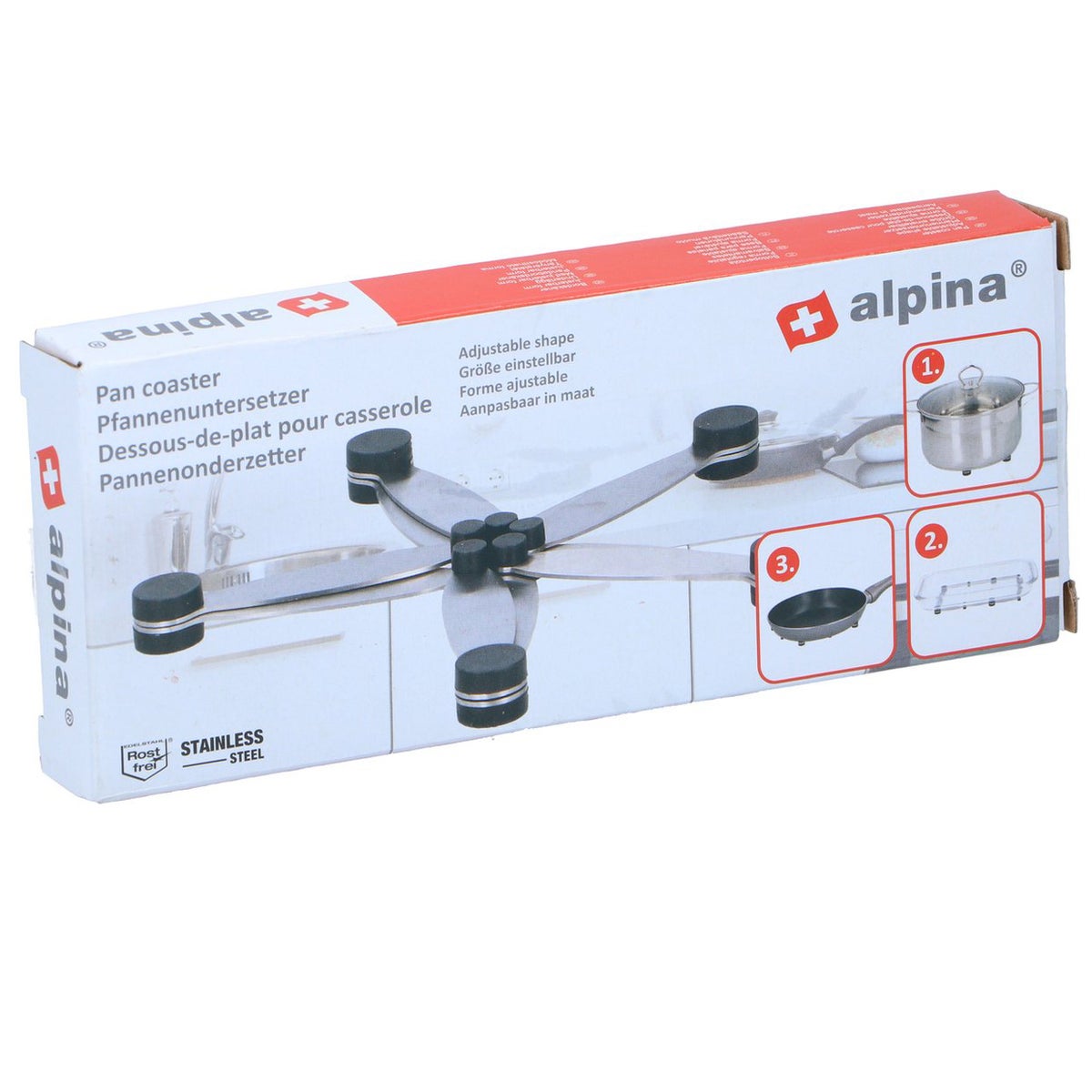 Onderzetter 27.5 x 20.5 cm RVS Alpina Onderzetter 27.5 x 20.5 cm RVS Alpina