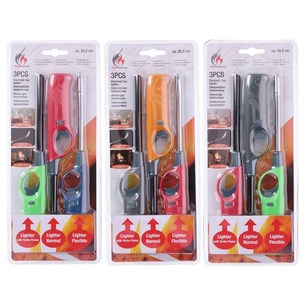 Gasaansteker 3 stuks 26,5 cm Gasaansteker 3 stuks 26,5 cm