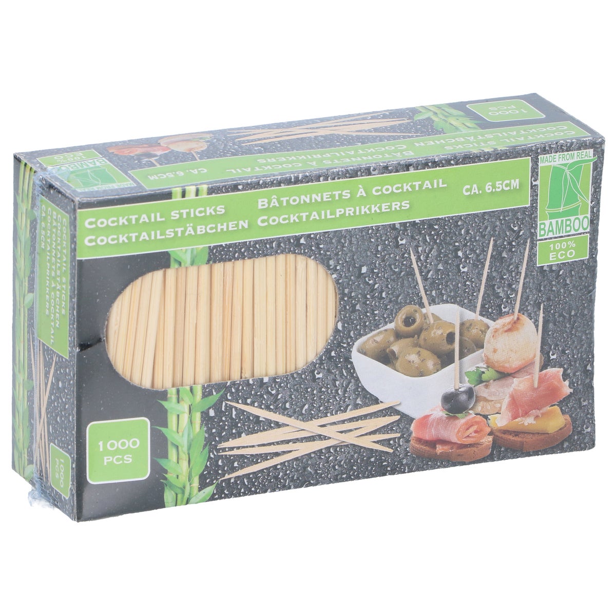Cocktailprikkers bamboe 1000 stuks Cocktailprikkers bamboe 1000 stuks