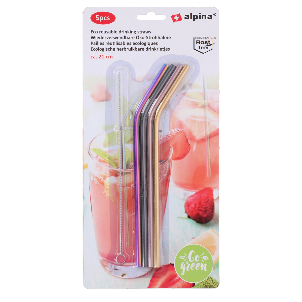 Rietjes kleur 4 stuks en borstel Alpina Rietjes kleur 4 stuks en borstel Alpina