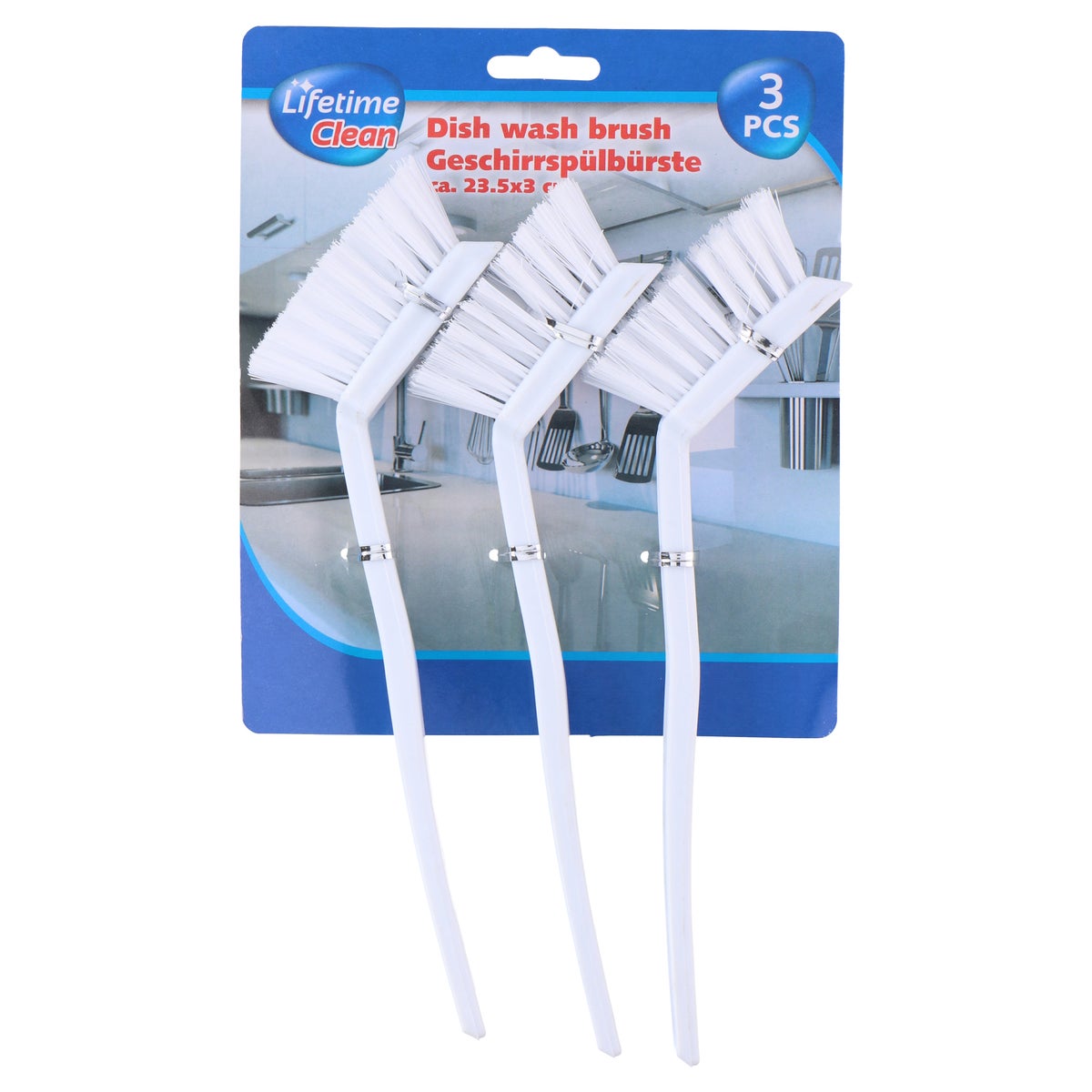 Afwasborstel 24 x 3 cm 3 stuks Lifetime Afwasborstel 24 x 3 cm 3 stuks Lifetime