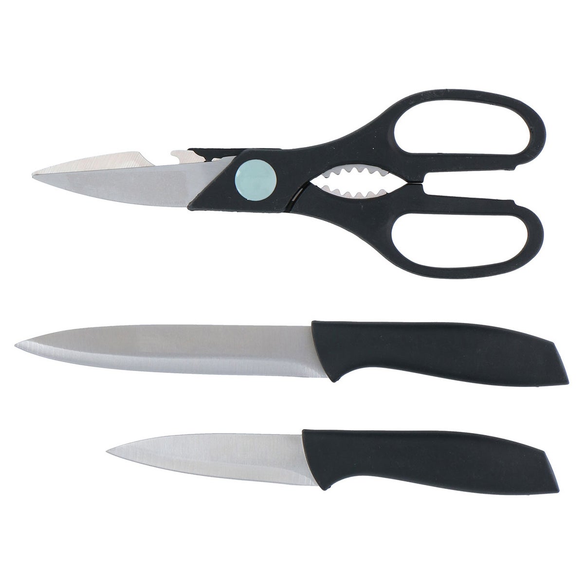 Messenset en schaar 3-delig Messenset en schaar 3-delig