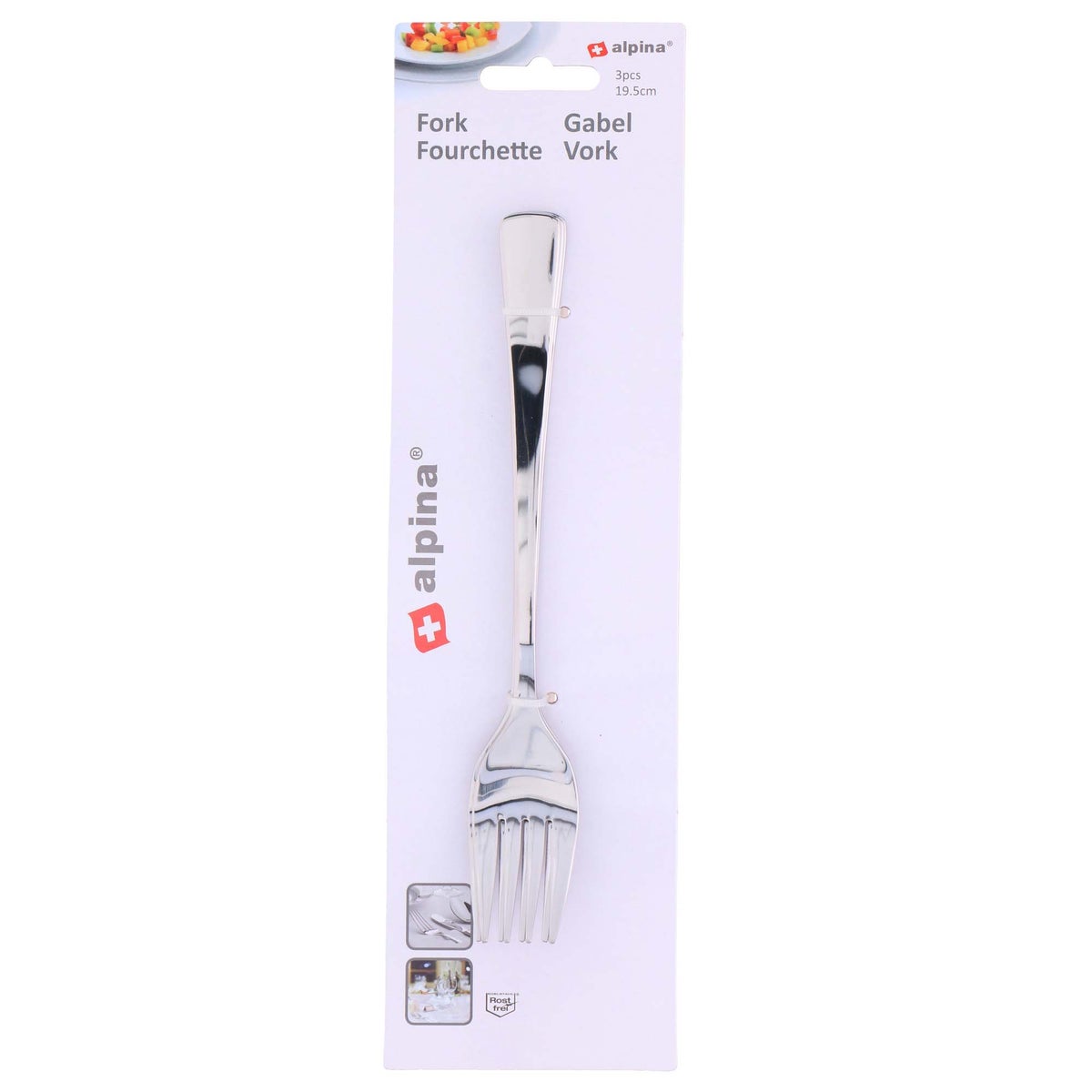 Vork 19cm RVS 3st Alpina Vork 19cm RVS 3st Alpina