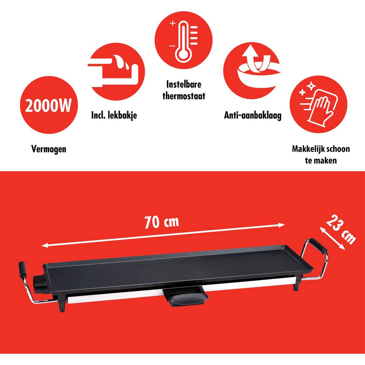 Grill Teppanyaki 70 x 23 cm 2000W Alpina Grill Teppanyaki 70 x 23 cm 2000W Alpina