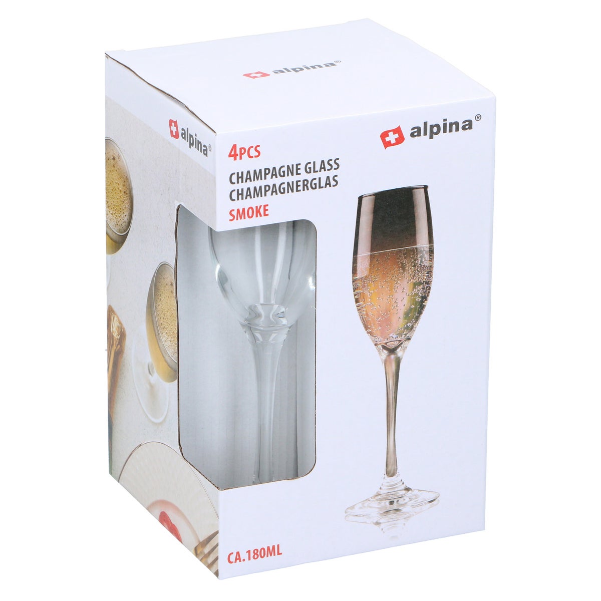 Champagneglas smoke 180 ml 4 stuks Champagneglas smoke 180 ml 4 stuks
