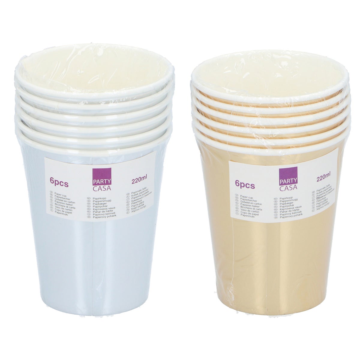 Beker papier 6 stuks 2 assorti Beker papier 6 stuks 2 assorti