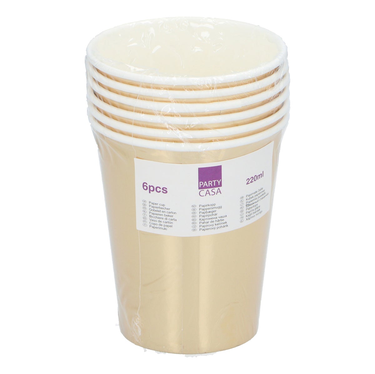 Beker papier 6 stuks 2 assorti Beker papier 6 stuks 2 assorti