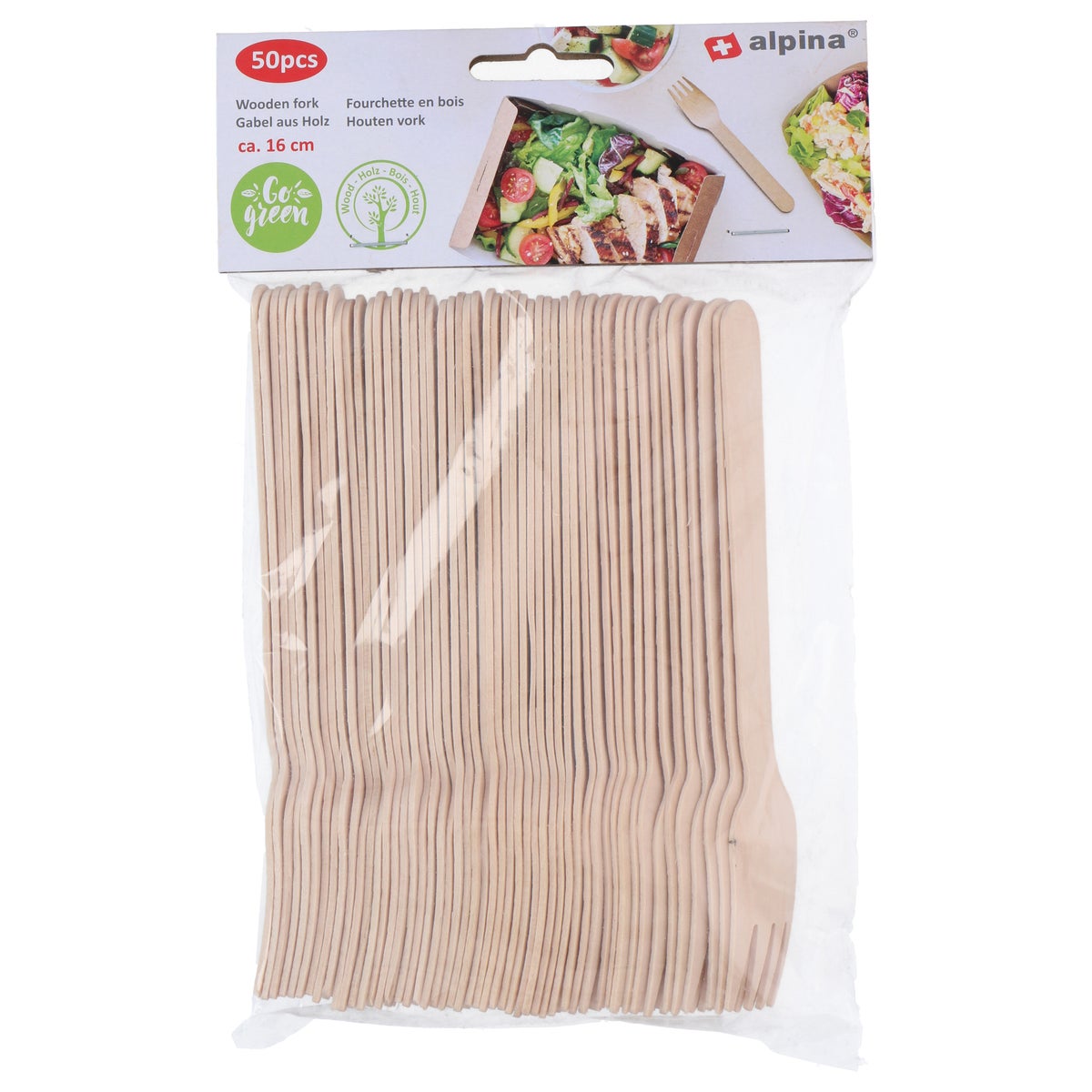 Vork hout 16 cm 50 stuks Alpina Vork hout 16 cm 50 stuks Alpina