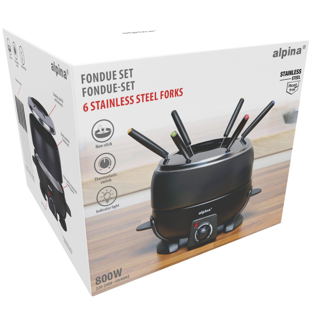 Fondueset 2,3 L 800W Alpina Fondueset 2,3 L 800W Alpina