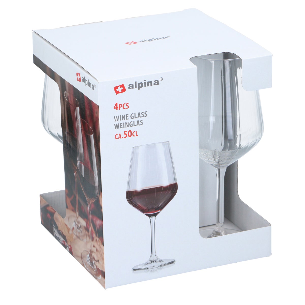 Wijnglas rode wijn 4 stuks Alpina Wijnglas rode wijn 4 stuks Alpina