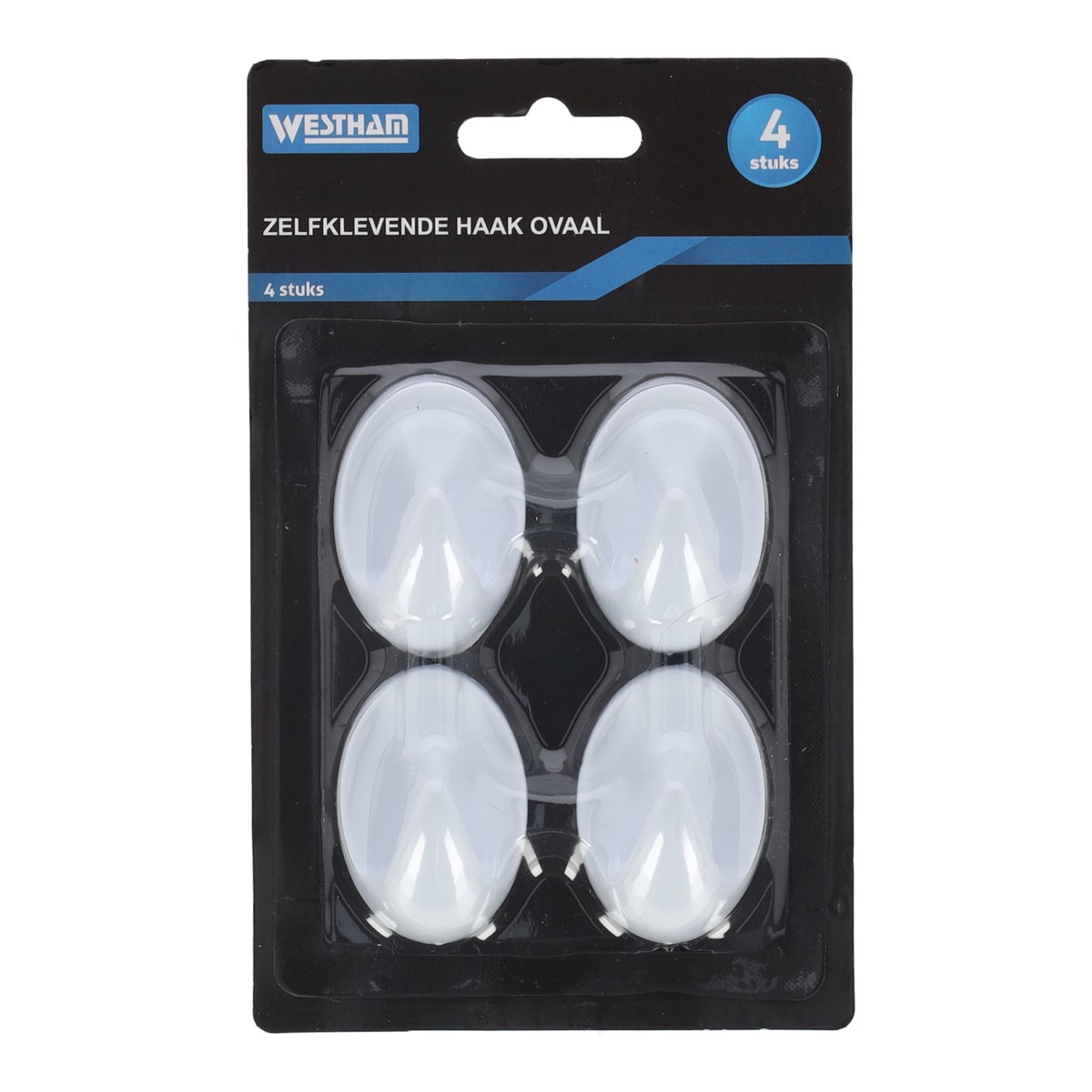Zelfklevende haak ovaal 4st Zelfklevende haak ovaal 4st