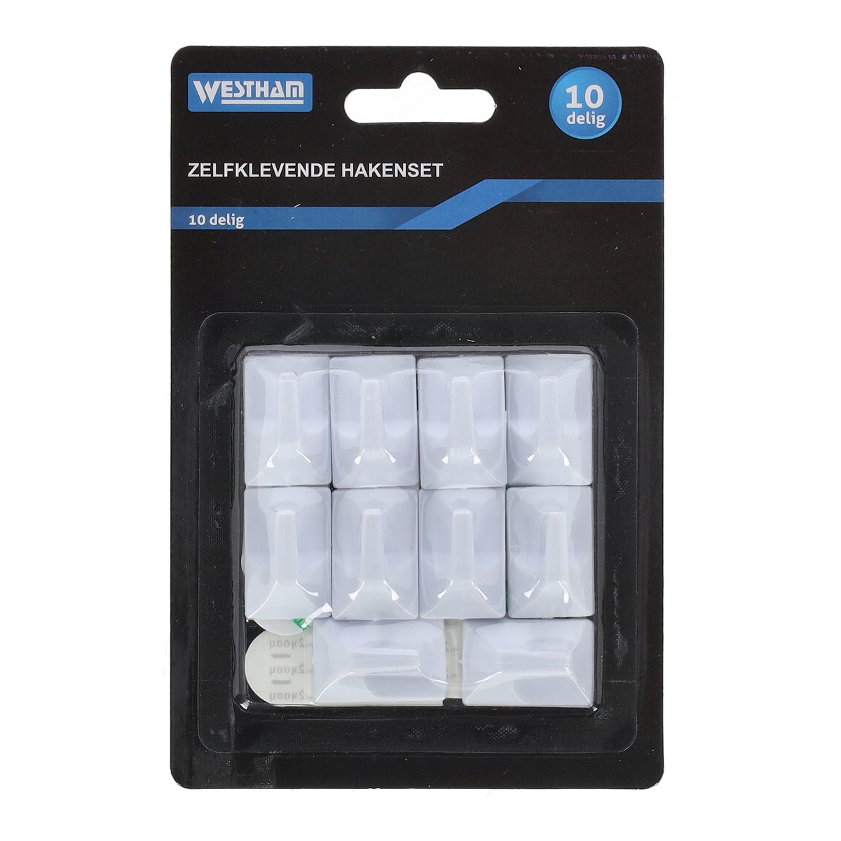 Zelfklevende hakenset 10-delig Zelfklevende hakenset 10-delig